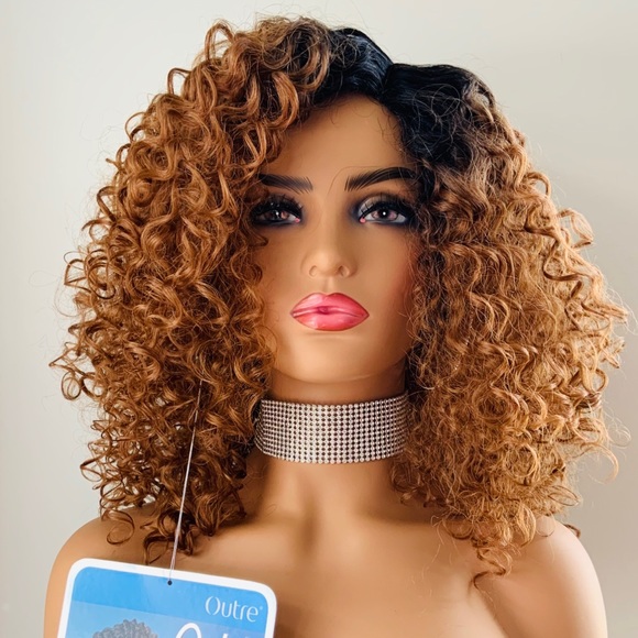 No Further Discount 🤩 “Put On & Go” Ombre Auburn “Outre” Curly Synthetic Wig - Picture 1 of 5